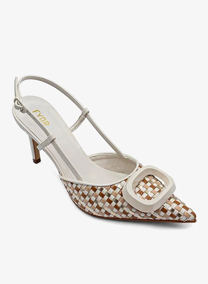 فايور Metallic Pointed Toe Pumps BWR 074