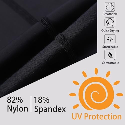 Ubestyle UPF 50+ High Waist Women's Swim Pants Swim Leggings Swimming Tights Rash Guard Pants Sun Protective (UBT3001BLACK-XS) - Image 5
