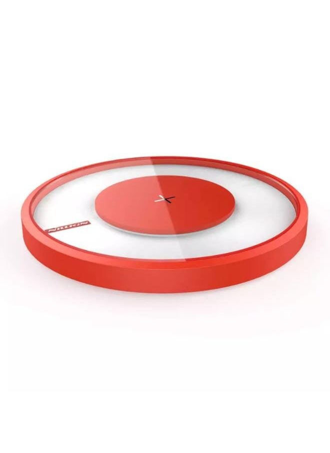 Nillkin - MC017 Magic Disk 4 Fast Wireless Charger 10W - Red - Image 1
