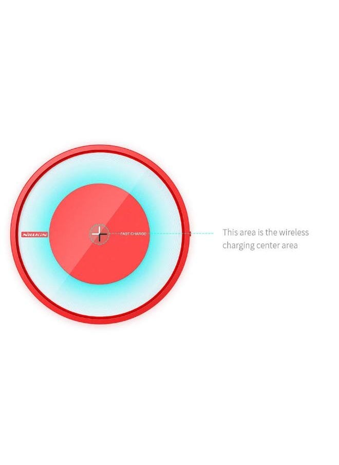 Nillkin - MC017 Magic Disk 4 Fast Wireless Charger 10W - Red - Image 1