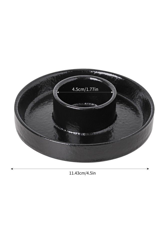 HOCUROAY Sage Incense Holder, Ceramic Sage Holder for Burning, Sage Burner Holder for Smudge Sticks, Smudge Bowl for White Sage Bundle, Palo Santo Sticks, Yoga Meditation and Altar Decor (Sage Holder-Black) - Image 5