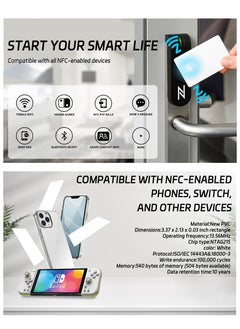 WangPangZi 20 PCS NFC Tags,Programmable NFC Cards,NFC Chip,NFC ID Cards,NFC Access Cards,Rewritable Blank Ntag215 Tags Compatible with TagMo for Android and All Phones & Devices NFC Enabled  - Image 5