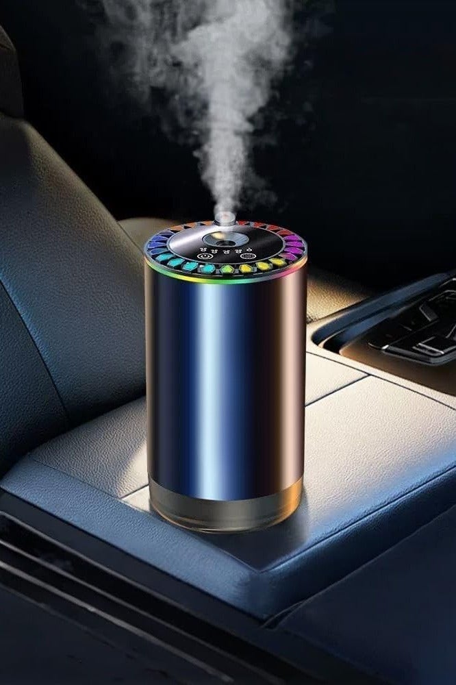 Car Air Freshener with LED Lights, 5-Level Adjustable Fragrance, Car Diffuser Humidifier Aromatherapy Essential Oil Diffuser - USB Cool Mist Mini Portable for Car,  - Image 1
