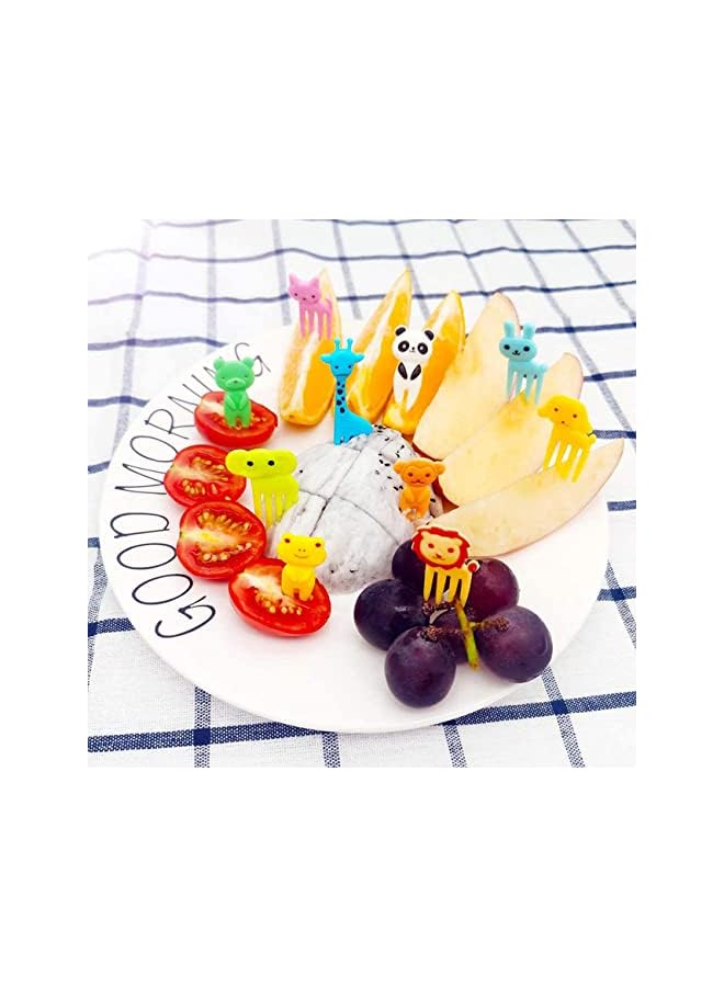 S-TOP 28Pcs Sandwich Cutters set for Kids, Mini Vegetable Fruit cookie cutters, Sandwich Bread Cutters with 10 Cartoon Toothpicks - Image 4