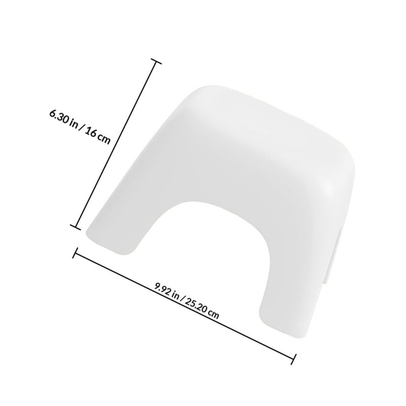 White Small Anti Skid Plastic Stool Non Slip Footstool For Bathroom Living Room - Image 4