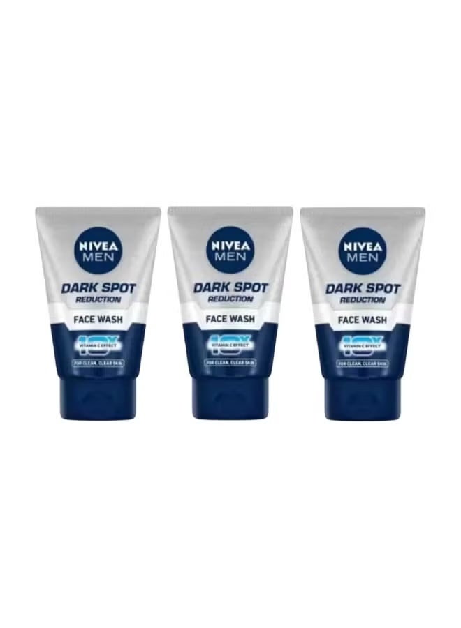 NIVEA Men dark Spot Reduction Face Wash,100 g (Pack of 3)