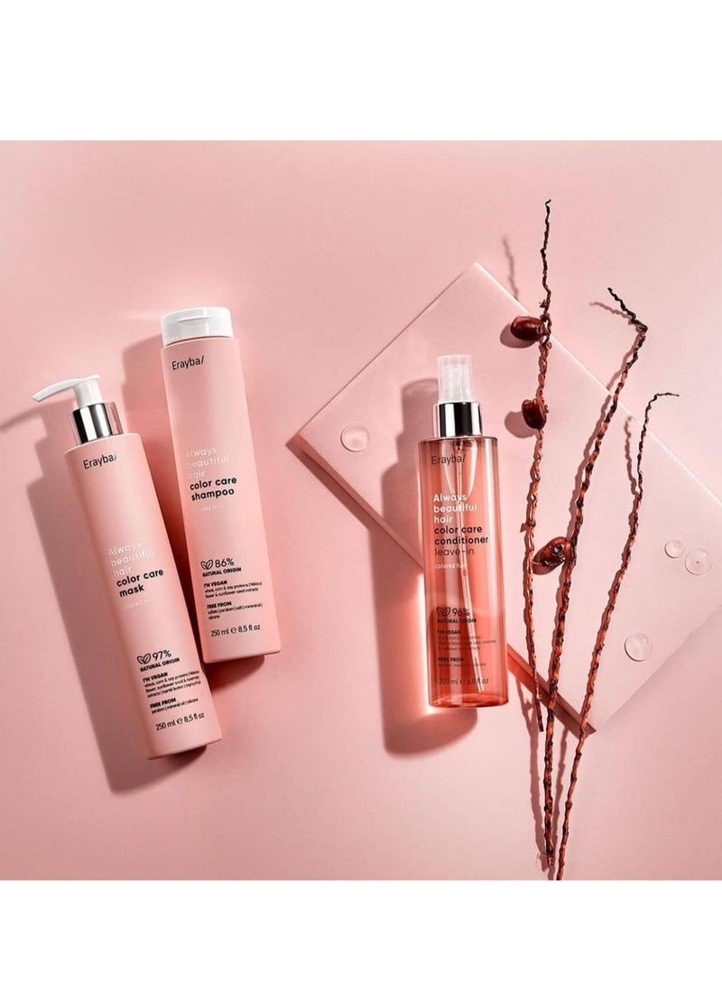 Erayba Always Beautiful Hair Color Care Collection Is Vegan And Enriched With Natural Lngredients. Especially For Colored Hair Shampoo 250ml Mask 250ml Conditioner 200ml - Image 2