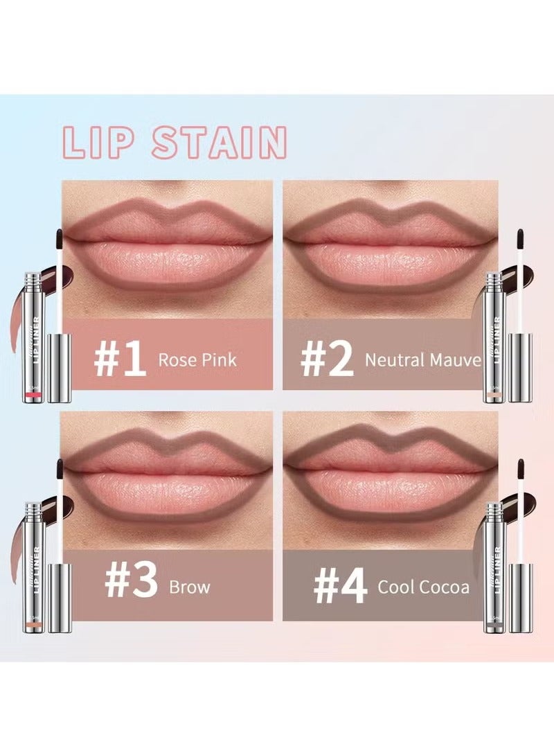 ليكرين لون الشفاه تقشير قلم الشفاه الوشم للماء طويل الأمد غير لامع كأس لون الشفاه مثير مخطط أحمر الشفاه ماكياج ( وردي ) - Image 3
