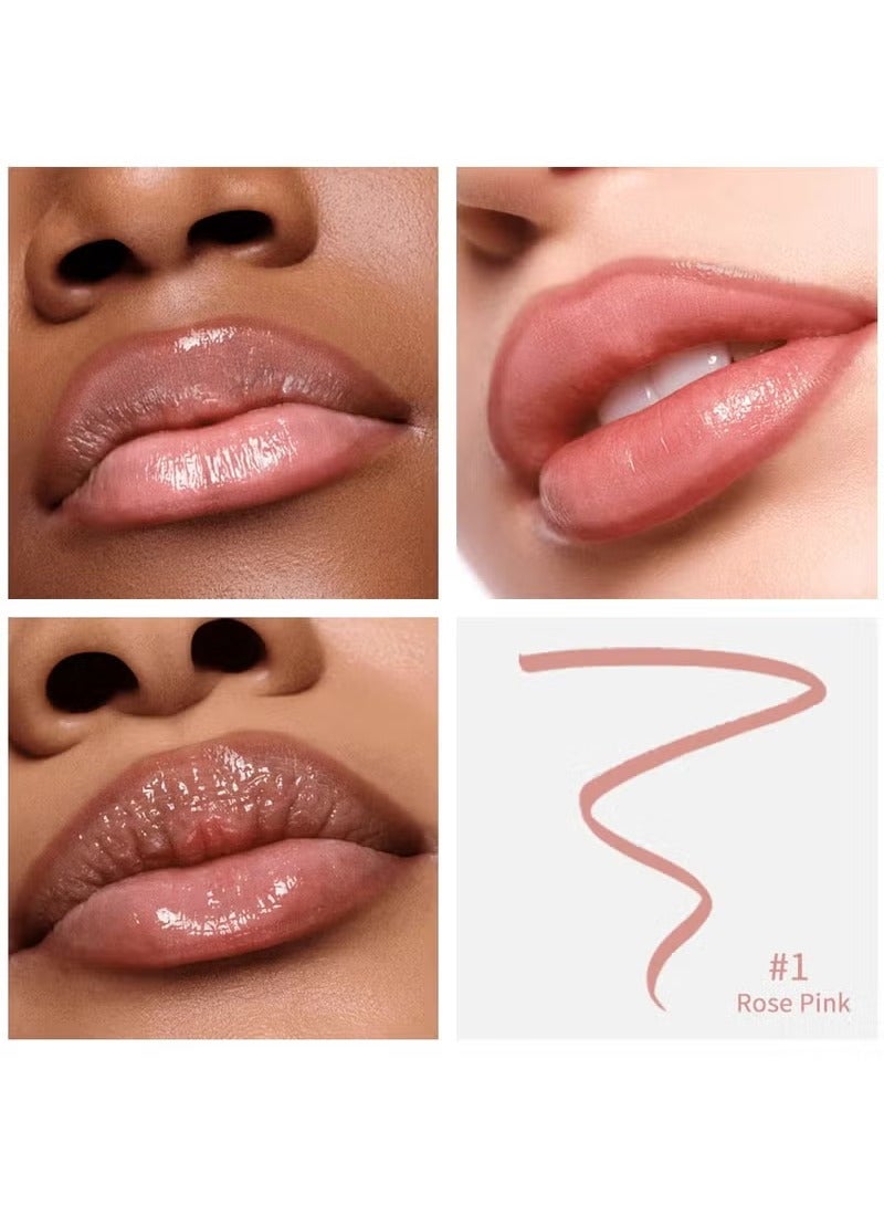 ليكرين لون الشفاه تقشير قلم الشفاه الوشم للماء طويل الأمد غير لامع كأس لون الشفاه مثير مخطط أحمر الشفاه ماكياج ( وردي ) - Image 4