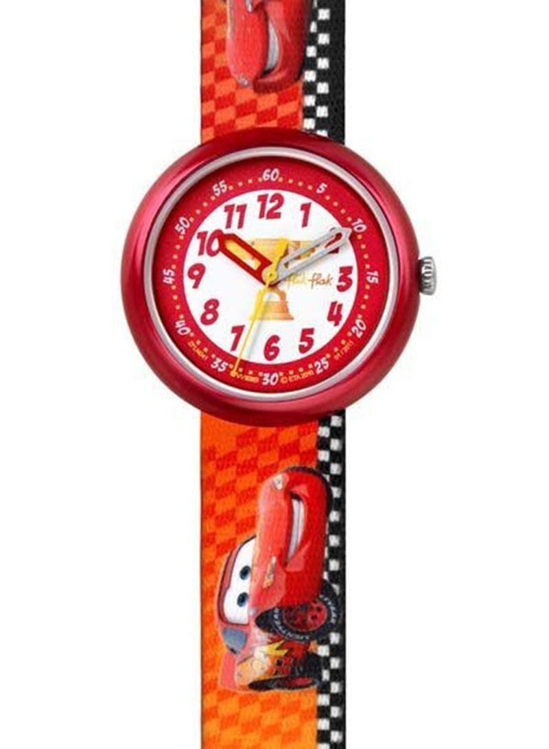 Swatch Unisex Disney Cars Lightning Mcqueen Quartz Movement Water Resistant Wrist Watch - 33 Mm - Image 1