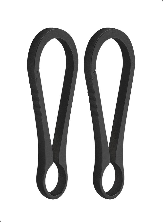 PJYTAC Black Titanium Carabiner Keychain Clip Small Key Clip Quick Release Carabiner Keychain 2PCS - Image 1