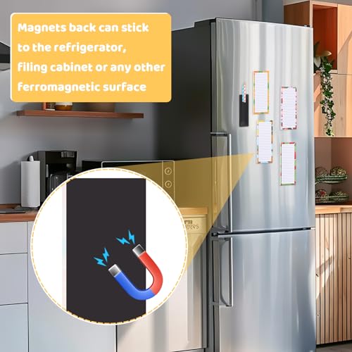 Thboxes 4 Pack Magnetic Note Pad for Fridge with Pen Holder, Totally 200 Sheets Grocery List Magnet Pad for Refrigerator Magnetic Shopping List Pad（Fruit Design） - Image 5