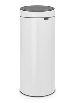Touch Bin New, 30L, Plastic Inner Bucket - White