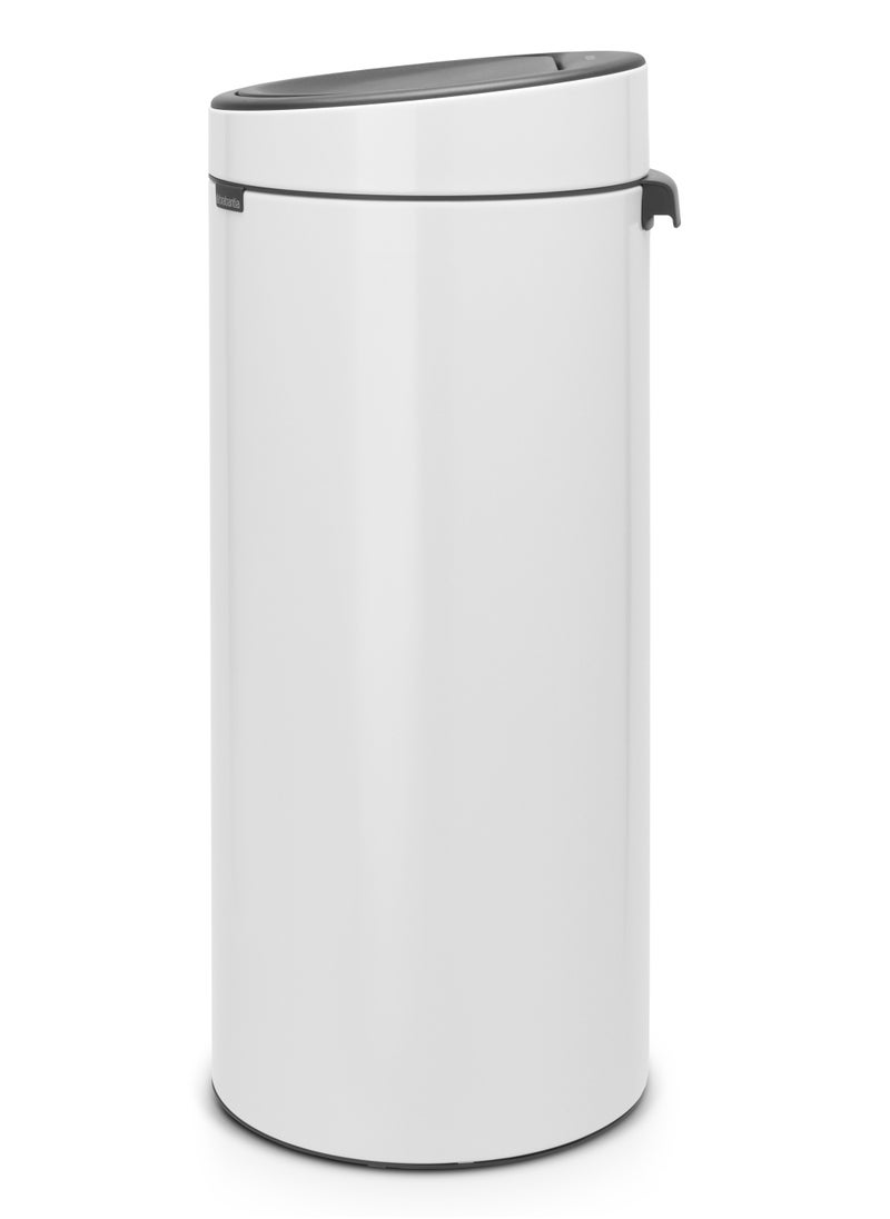 brabantia - Touch Bin New, 30L, Plastic Inner Bucket - White - Image 1