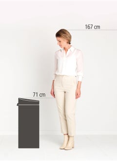 brabantia سلة مهملات تاتش الجديدة، 30 لتر، دلو داخلي بلاستيكي - أبيض  - Image 4