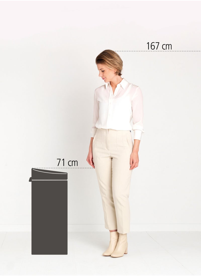 brabantia - Touch Bin New, 30L, Plastic Inner Bucket - White - Image 1