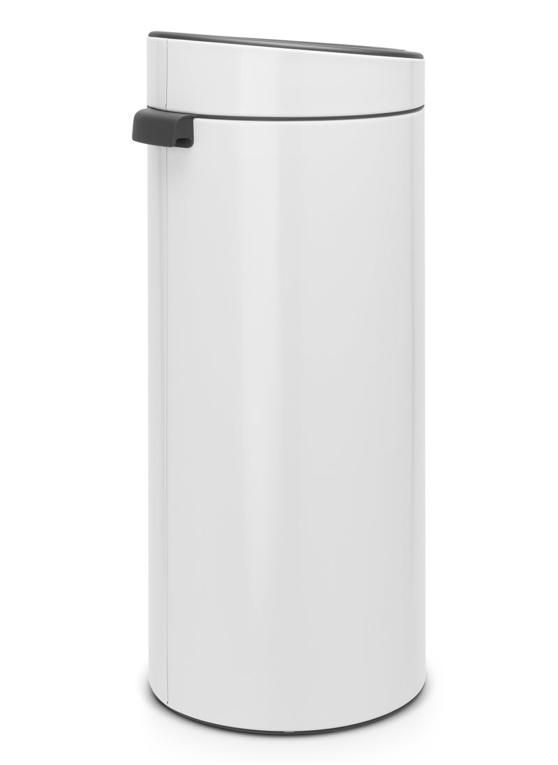 brabantia - Touch Bin New, 30L, Plastic Inner Bucket - White - Image 1