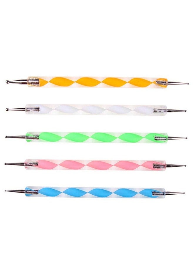 CraftDev Dotting Tool Set with Plastic Handle Emboss Tool, Mandala Tool, Foam Brush, and Piece Ball for Nail Art (22 Pc) - Image 3