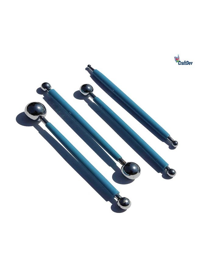 CraftDev Dotting Tool Set with Plastic Handle Emboss Tool, Mandala Tool, Foam Brush, and Piece Ball for Nail Art (22 Pc) - Image 4