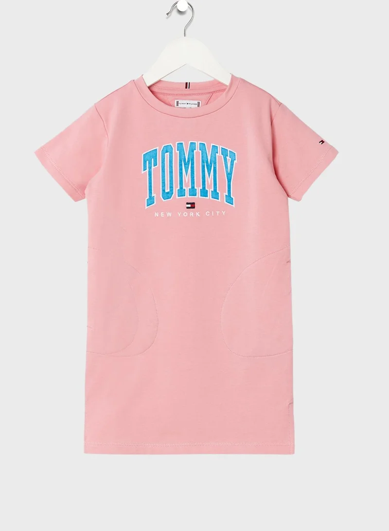 TOMMY HILFIGER Kids Varsity Logo T-Shirt Dress