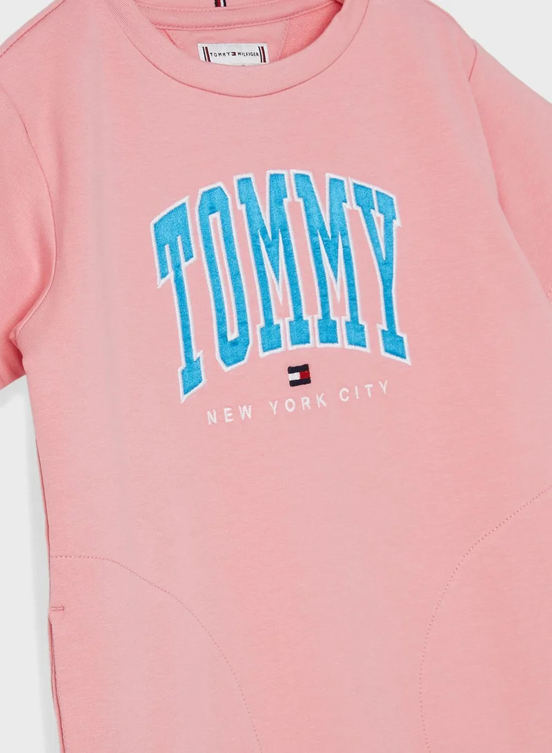 TOMMY HILFIGER Kids Varsity Logo T-Shirt Dress