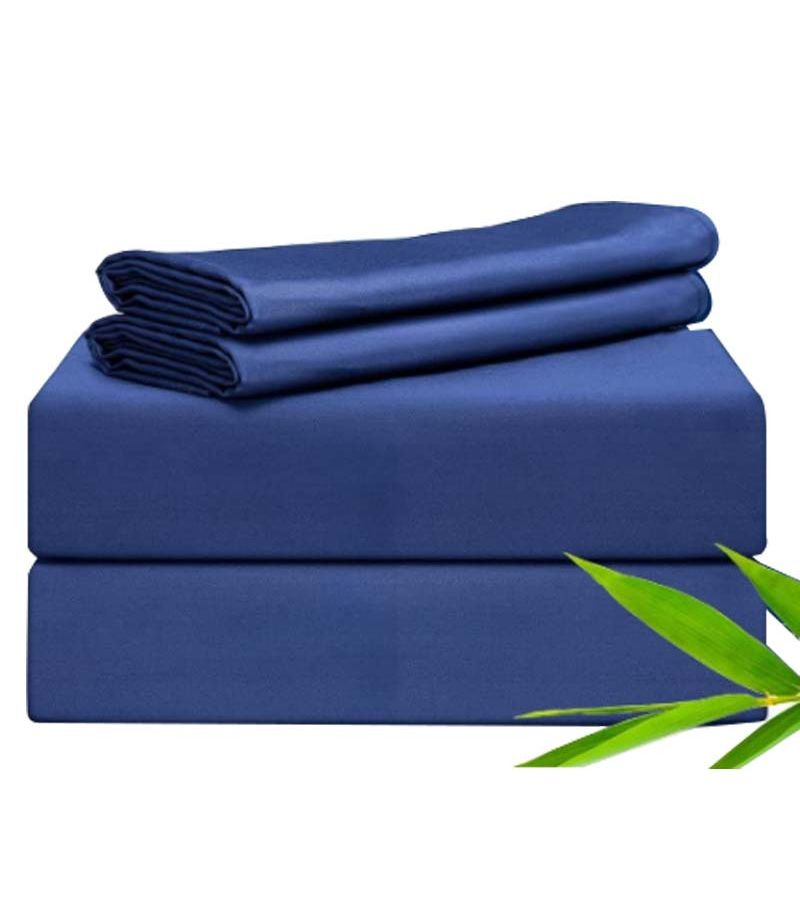 Queen Bamboo Fiber Bedding Set 4 Pieces Flat Sheet Fitted Sheet 2 Pillowcases Pink Deep Pocket Soft All Season - Image 5