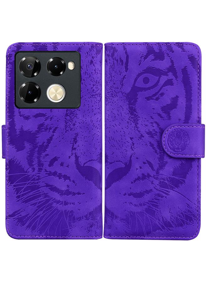 Zaboon Case For Infinix Note 40 Pro+ Tiger Embossing Pattern Flip Leather Phone Case - Image 1
