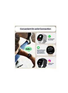TechFort Smart Watch 1.43'' AMOLED Smart Watches for Men Women Smartwatch with Bluetooth Make/Answer Calls Fitness Modes and Sleep Modes Multi-app Message Reminder Multi Language 260 mAh  - Image 2