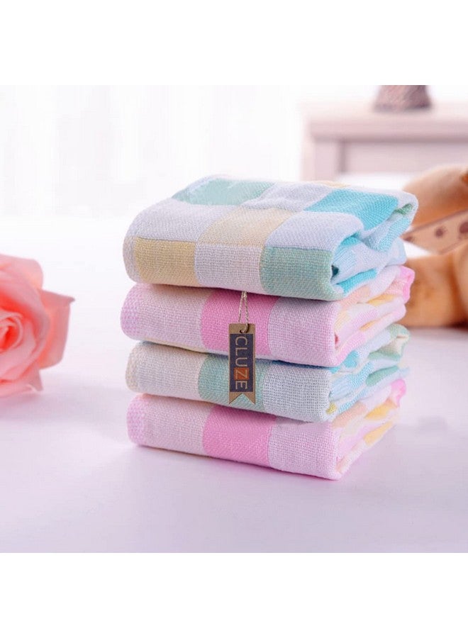 CLUZE Women's Soft Cotton Face Towel - Cotton Handkerchief For Women's & Kids (10x10 inch) (Pack of 6) - Image 2