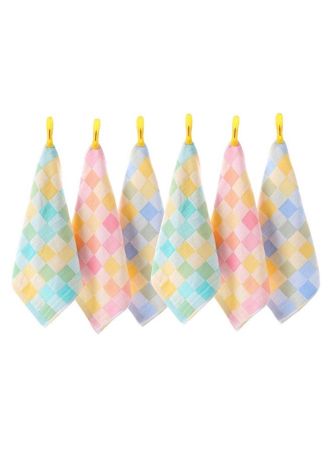 CLUZE Women's Soft Cotton Face Towel - Cotton Handkerchief For Women's & Kids (10x10 inch) (Pack of 6) - Image 1