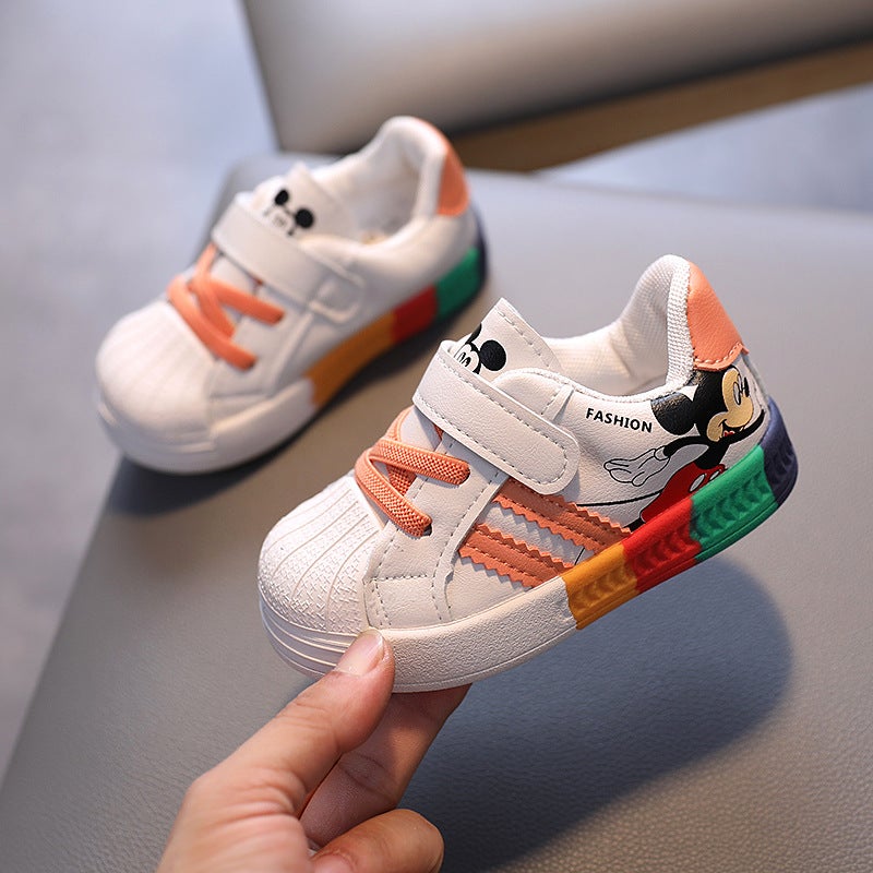 Unisex Baby Toddler Walking Shoes Breathable Non-Slip 1928 Orange 