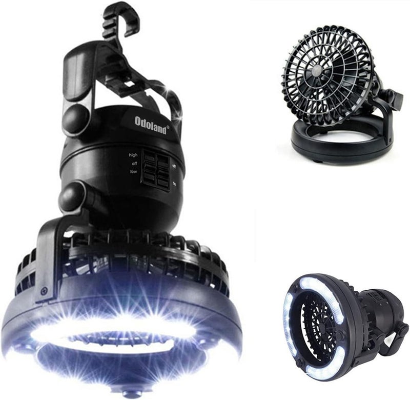 Odoland Portable LED Camping Lantern with Ceiling Fan - Hurricane Emergency - Image 1