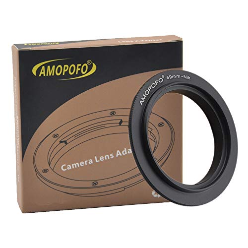 Amopofo 49mm Filter Thread Macro Reverse Mount Adapter Ring,&for Nikon D7500 D7100 D7000 D5600 D5200 D7200, D5500,D750,D810,D5300,D3300,Df, D610 DSLR Cameras - Image 1