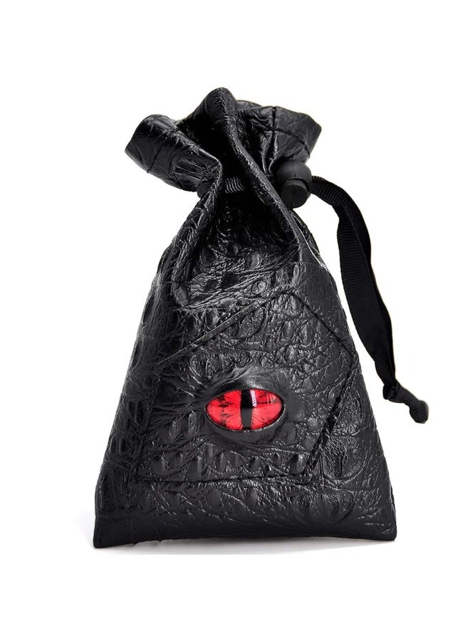 CZYY Drawstring Bag PU Leather Dice Pouch Perfect for RPG, D&D, Game - Image 2