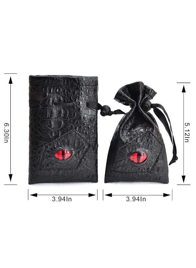CZYY Drawstring Bag PU Leather Dice Pouch Perfect for RPG, D&D, Game - Image 4