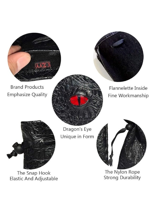 CZYY Drawstring Bag PU Leather Dice Pouch Perfect for RPG, D&D, Game - Image 3