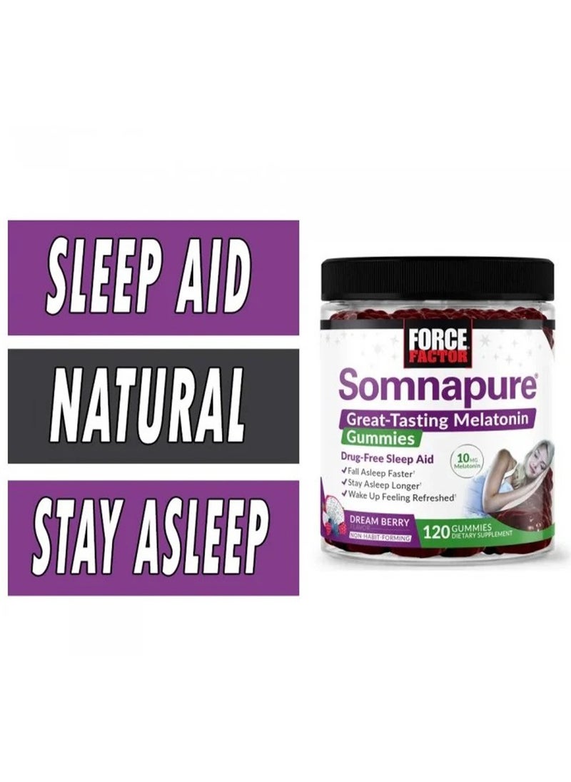 Force Factor Somnapure Gummies Melatonin 10mg 120 Gummies  - Image 1