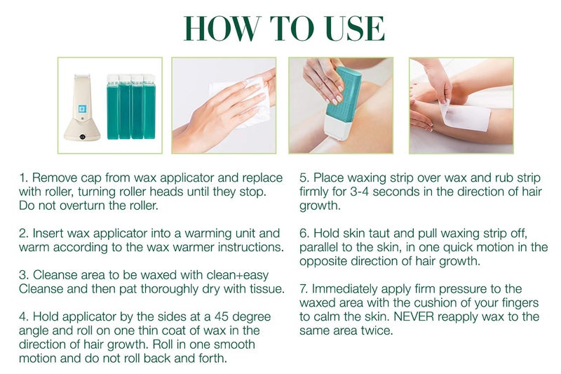 Clean + Easy Hemp Roll On Wax â€“ Large Soft Wax Refill Cartridge for Hair Removal on for Legs, Arms & Body, 12 Pack - Image 4