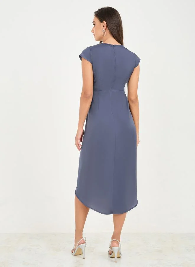 Styli Wrap Midi Dress