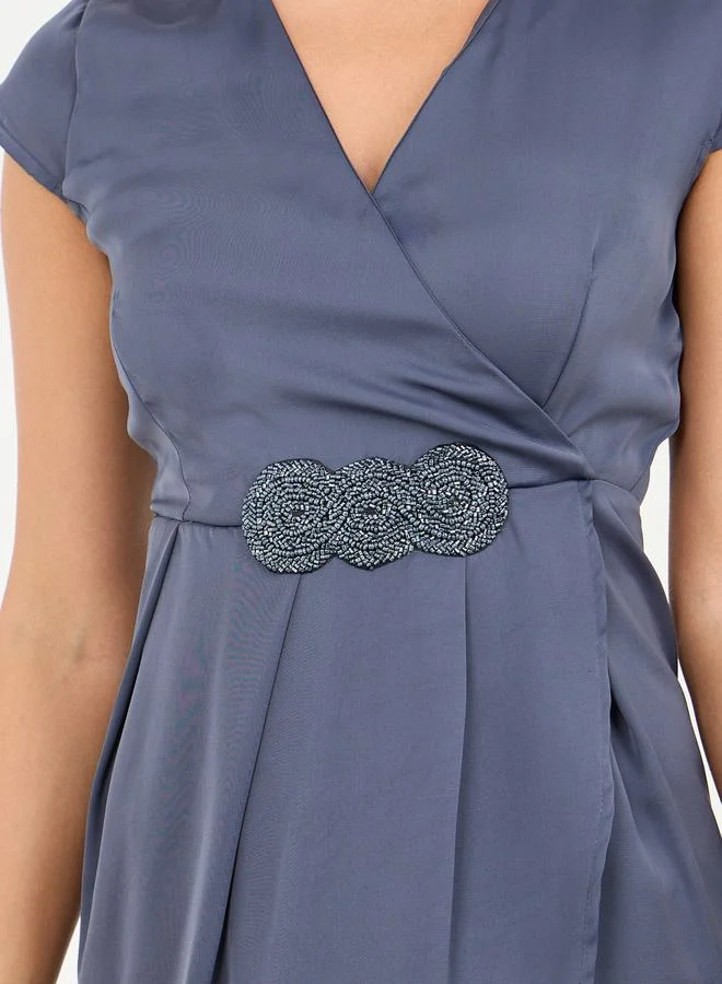 Styli Wrap Midi Dress