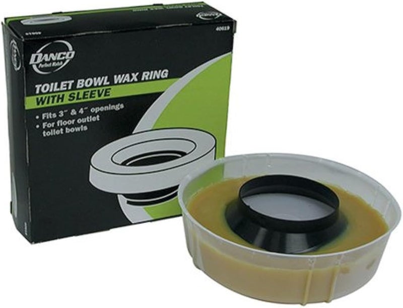 Danco 40619 Toilet Bowl Wax Ring with Sleeve , Brown - Image 1