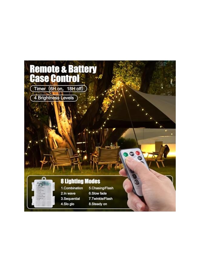 The Bros String Lights for Bedroom, 19FT 40 LED Globe Fairy Lights with Remote, Waterproof for Indoor and Outdoor, Ideal for Diwali, Ramadan, Bedroom, Dorm, Camping, Wedding, and Xmas Decor, Warm White - Image 4