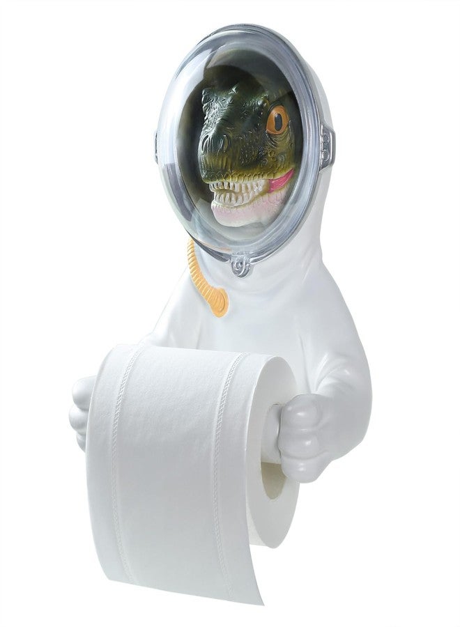 123Arts Toilet Paper Holder Dinosaur Astronaut Resin Roll Paper Holder Wall Mount Towel Rack - Image 1