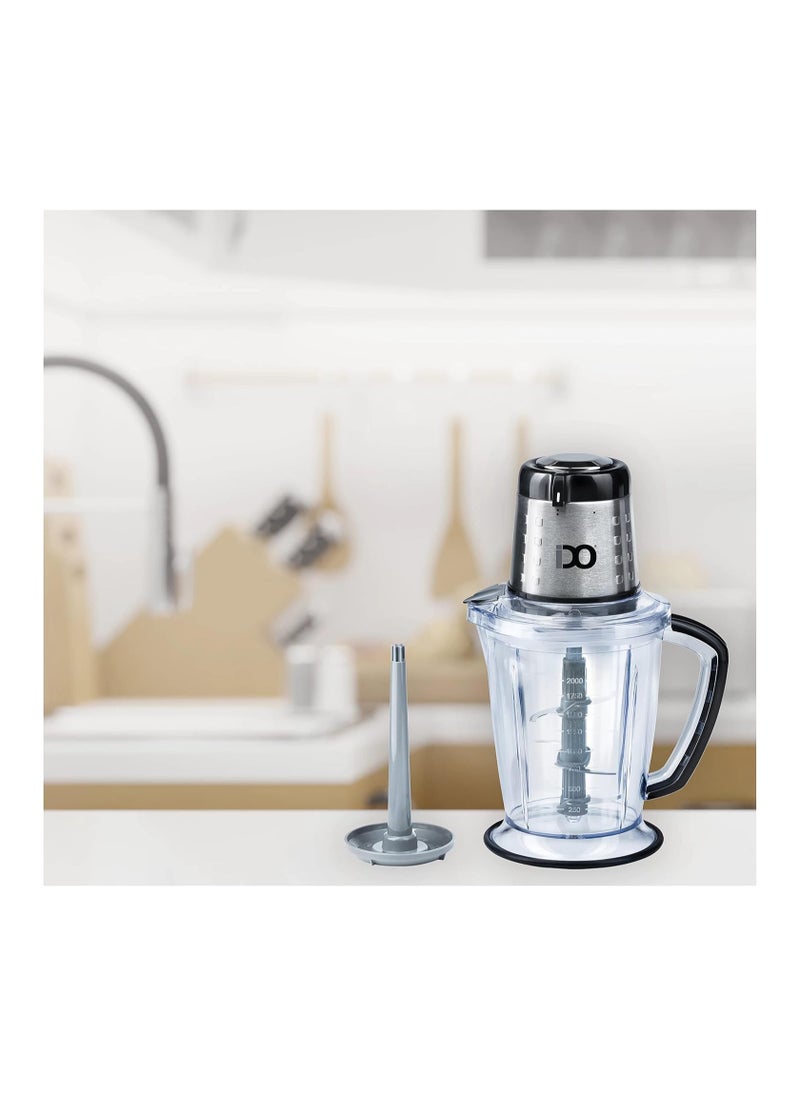 IDO IDo Meat Grinder and Vegetable Chopper - 800 Watt - 2 Liter CH800-BK 800 Watt Vertical Multipurpose Chopper and Chopper  - Image 4