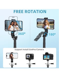 TYCOM Tycom Selfie Stick For Phone Size 4.5-6.2Inch, Extendable Selfie Stick Tripod with Bluetooth Wireless Remote Phone Holder (P07 Black)…  - Image 5
