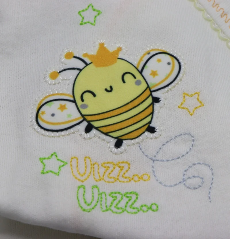 Hopipop Hospital Released Newborn Baby Cotton Printed 5-Piece Combination