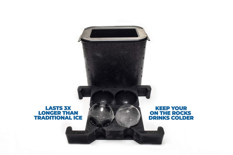 Lemonsoda Premium Clear Ice Ball Maker - 2 Large Round Ice Mold - 2.4" Ice - Round Ice Tray for Bourbon and Whiskey - Large Sphere Ice Cube Molds for Drinks - Image 2
