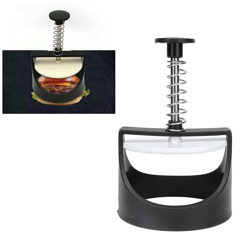 Cyrox Cyrox Beef Vegetables Burgers Molds Burger Press Adjustable Hamburger Patty Maker for Homemade Hamburger Spring Rebound Burger Press 1Pcs  - Image 4