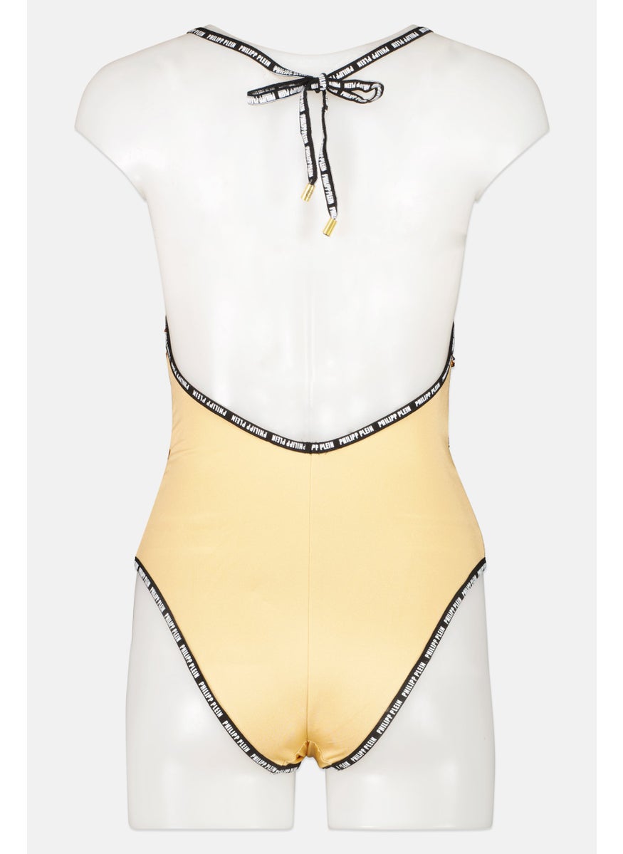 PHILIPP PLEIN Women Glitters One Piece Swimsuit, Gold  - Image 2