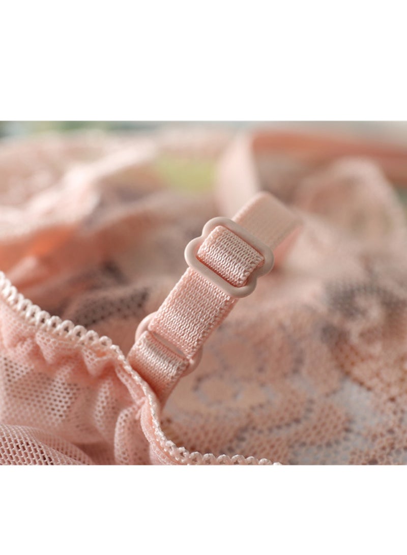Three-piece lace pajamas women's mesh suspender pajamas - Image 4